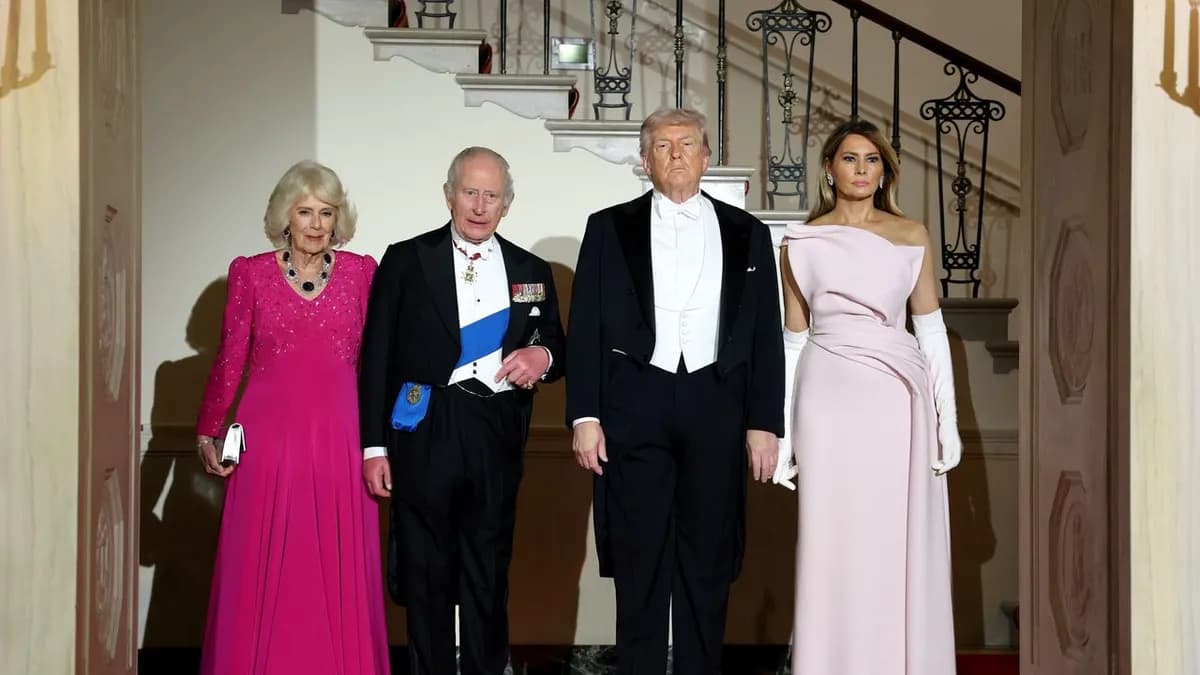 Melania Trump éblouit en Dior lors du dîner d’État avec les Royals britanniques
