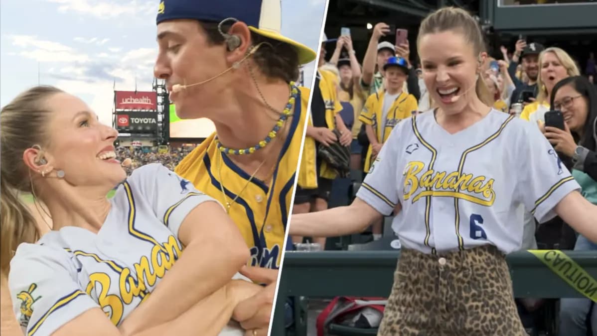 Kristen Bell surprend les fans des Savannah Bananas avec un mashup Frozen, Wicked et Dirty Dancing