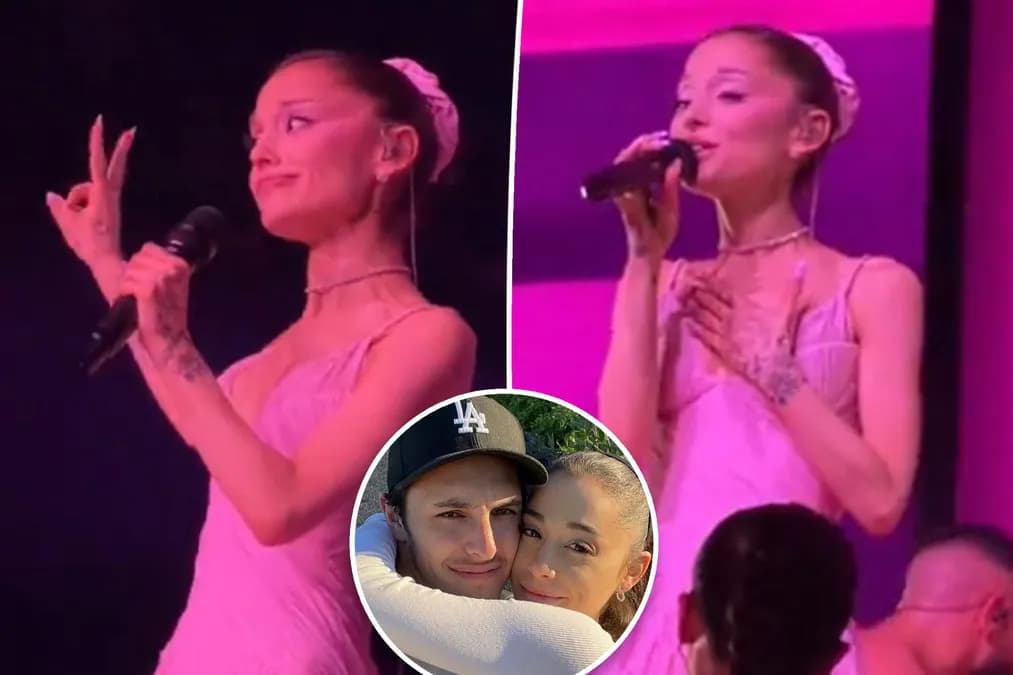 Ariana Grande se moque de son échec de mariage avec un geste incroyable lors du tour 'Eternal Sunshine'