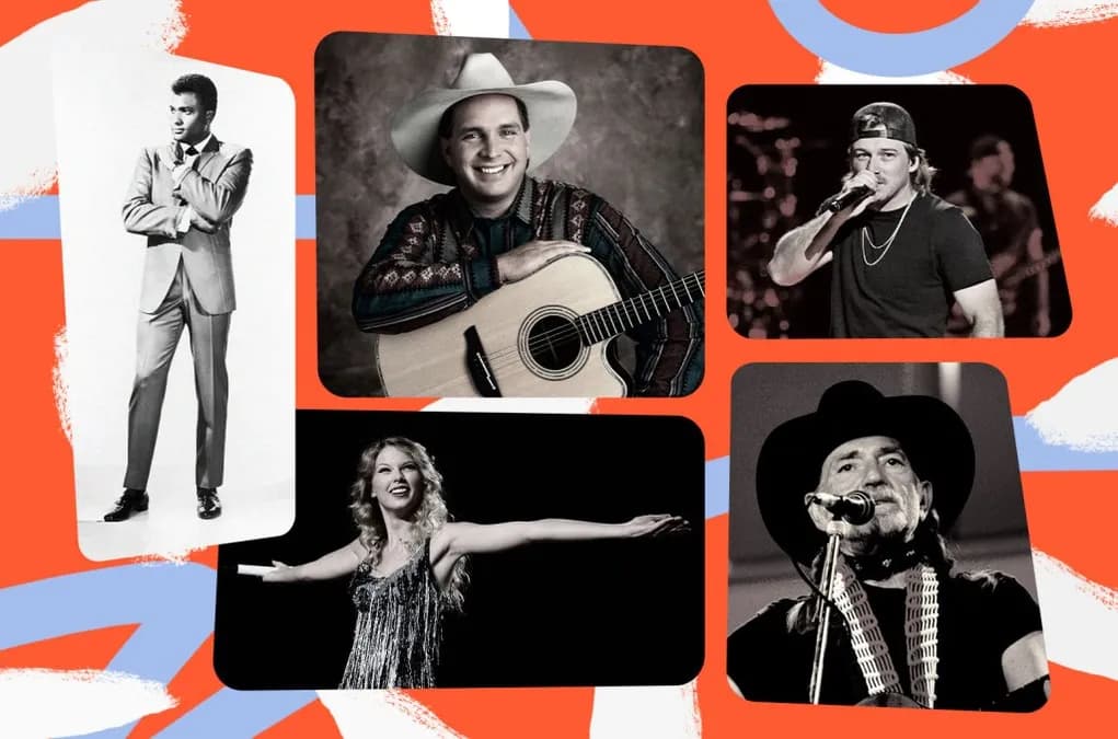 Les artistes country les plus présents au sommet des charts